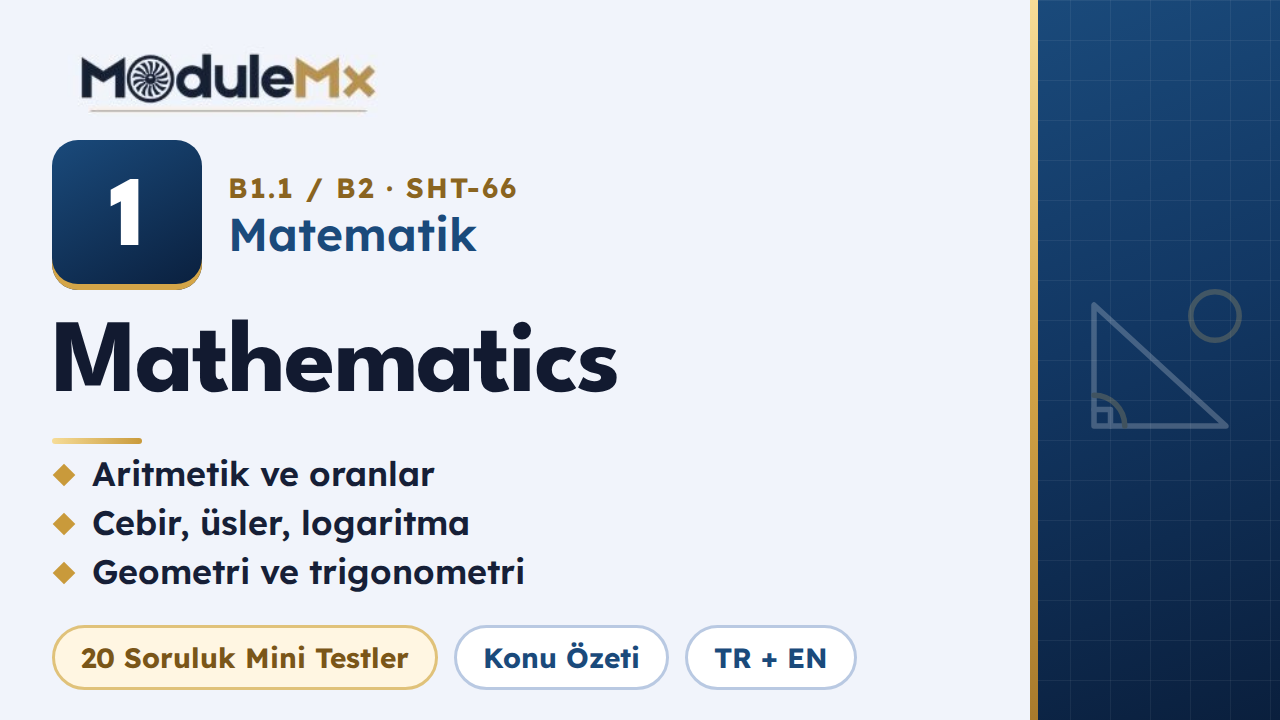 MODÜL 1 · Matematik (Mathematics)