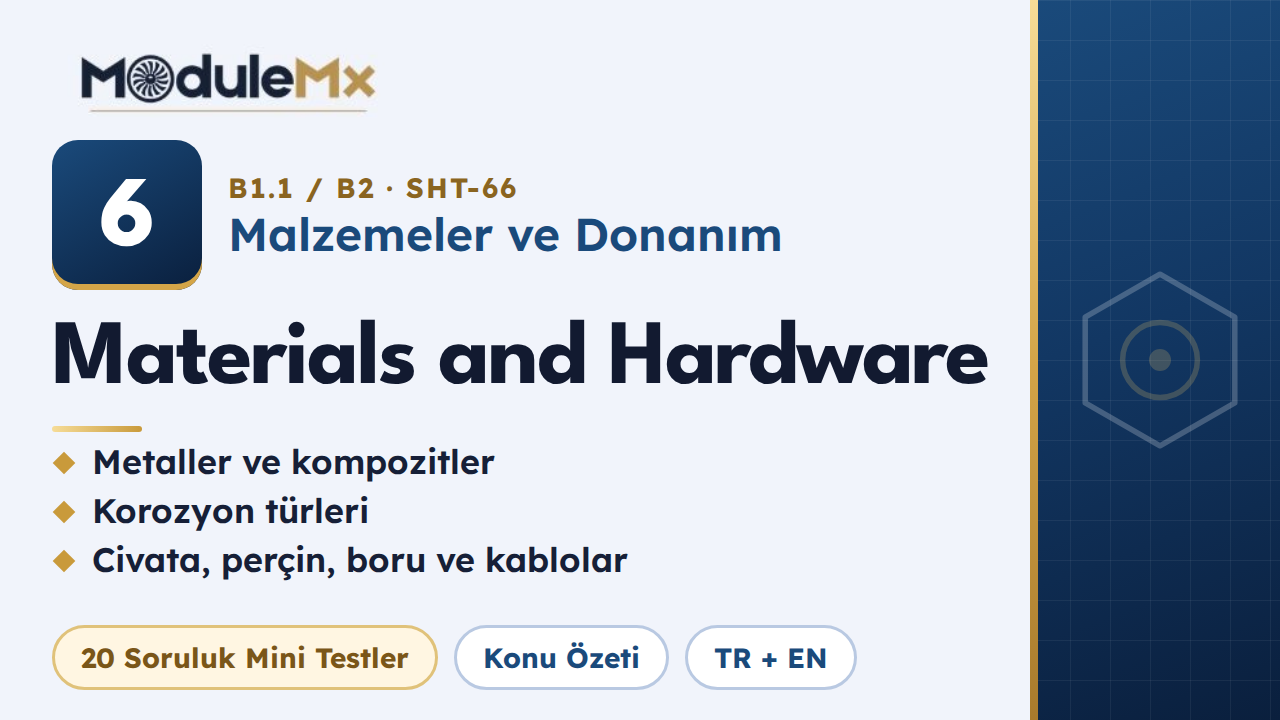 MODÜL 6 · Malzemeler ve Donanım (Materials and Hardware)