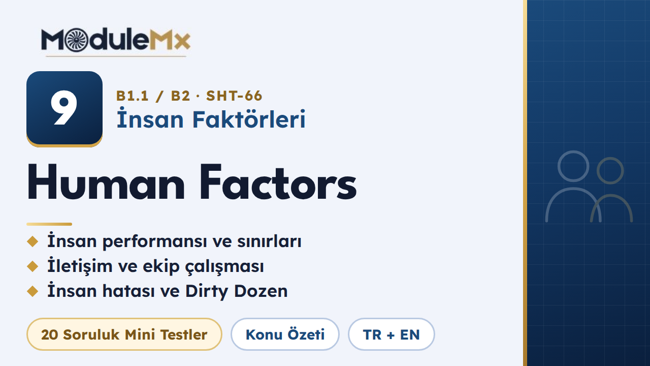 MODÜL 9 · İnsan Faktörleri (Human Factors)