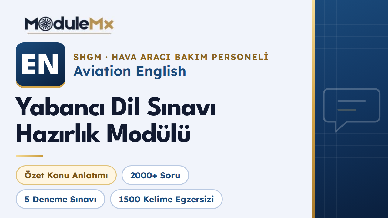 SHGM Yabancı Dil Sınavı Hazırlık · Aviation English